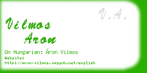 vilmos aron business card